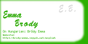 emma brody business card
