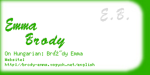 emma brody business card